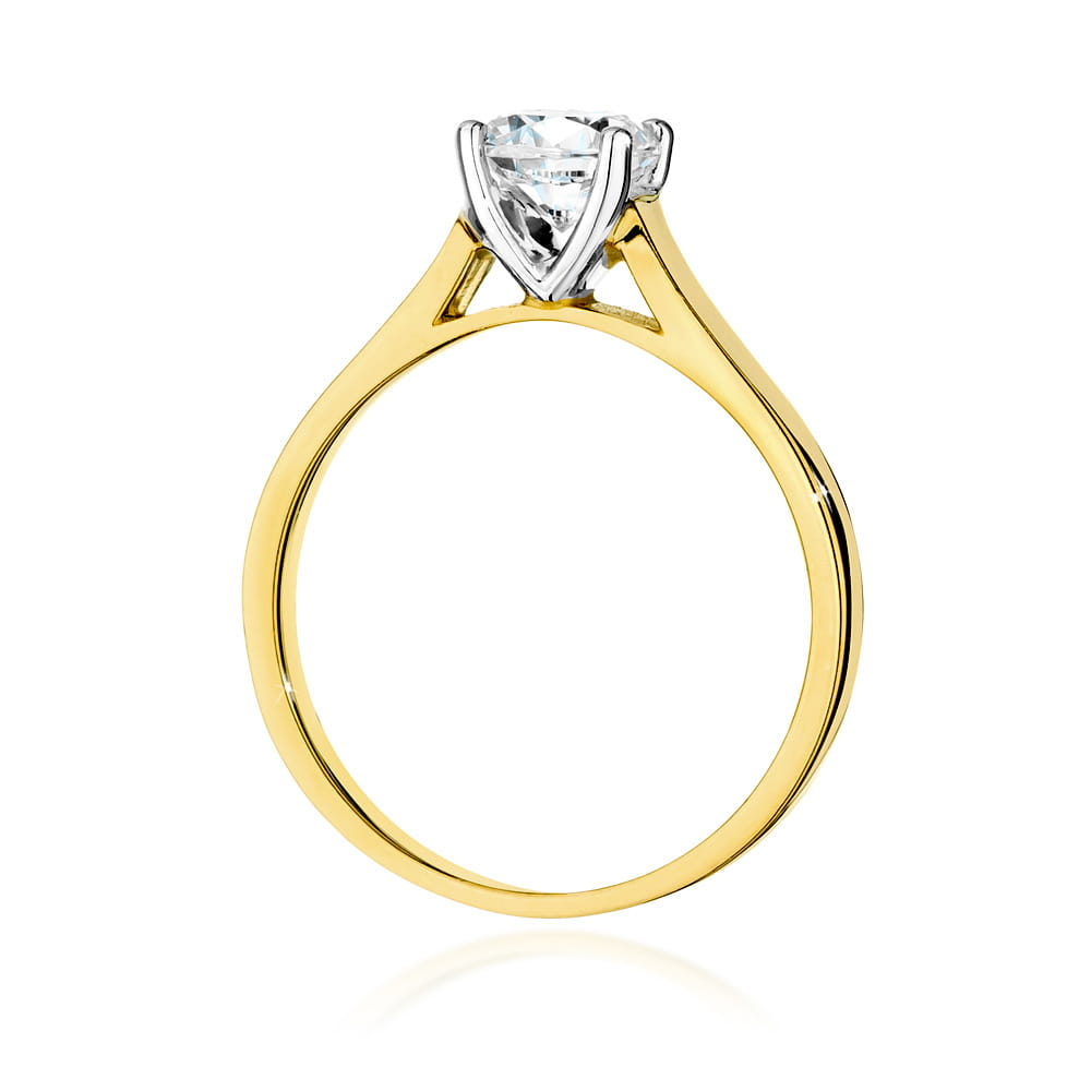 Pierścionek Diament 1,00ct żółte złoto 4 Pierścionek Diament 1,00ct żółte złoto - obrazek 3