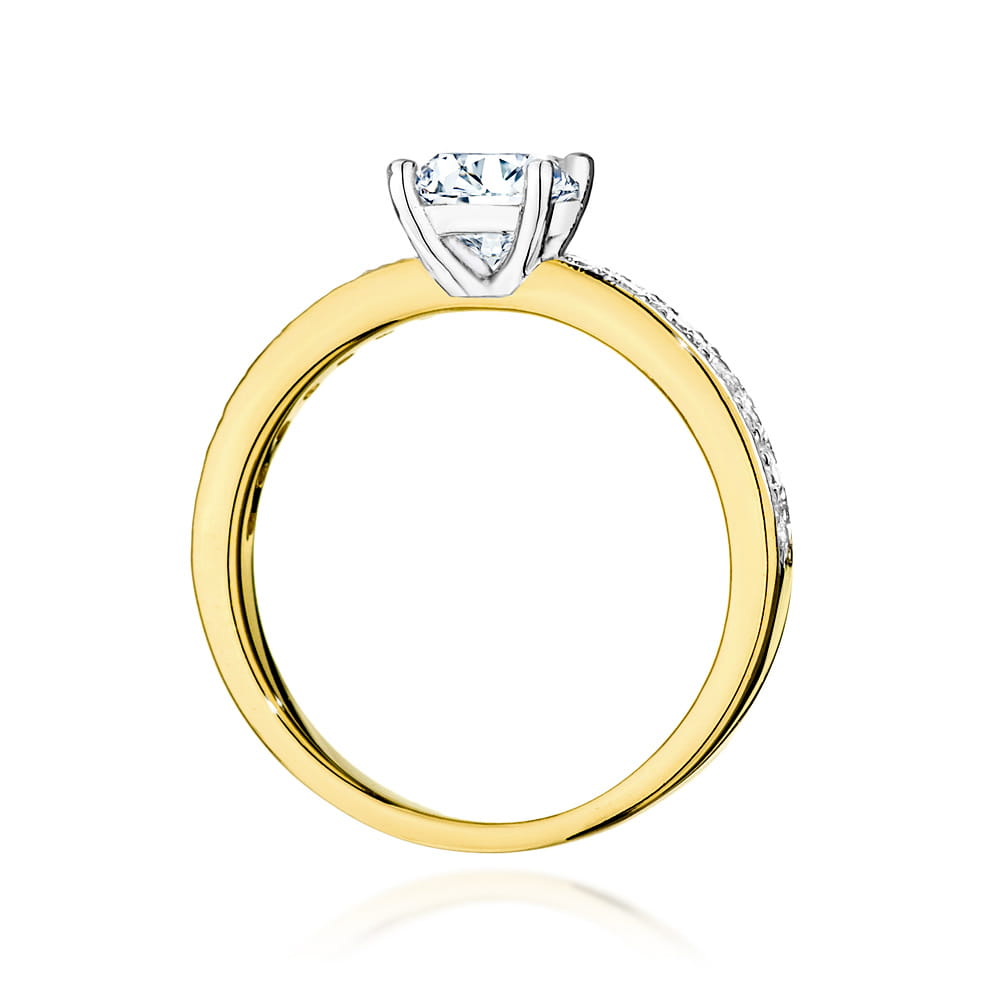 Pierścionek Diament 0,70ct żółte złoto 4 Pierścionek Diament 0,70ct żółte złoto - obrazek 3