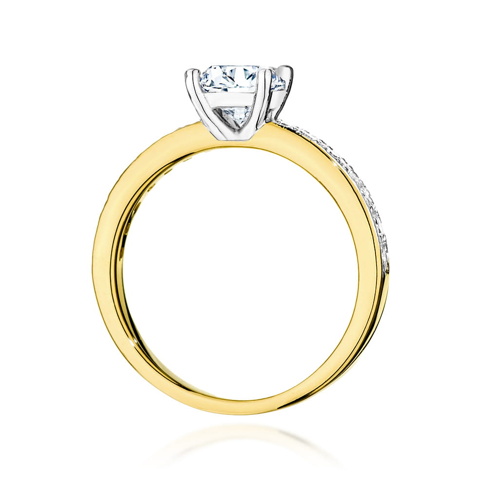 Pierścionek Diament 1,00ct żółte złoto 4 Pierścionek Diament 1,00ct żółte złoto - obrazek 3