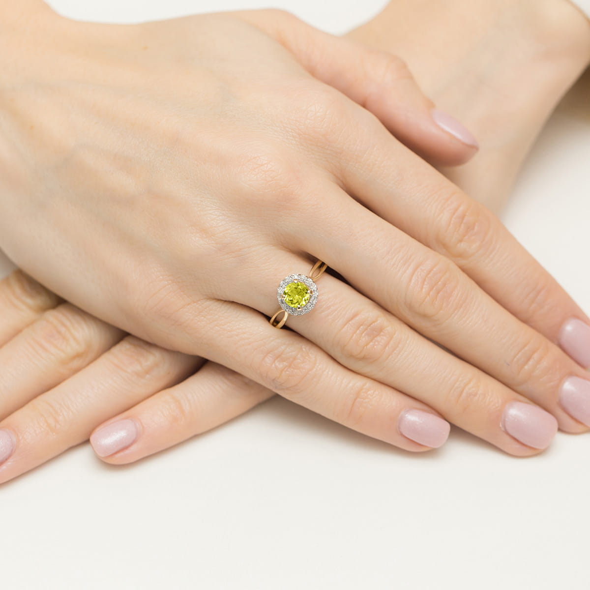 Pierścionek Oliwin 0,90ct żółte złoto 5 Pierścionek Oliwin 0,90ct żółte złoto - obrazek 4