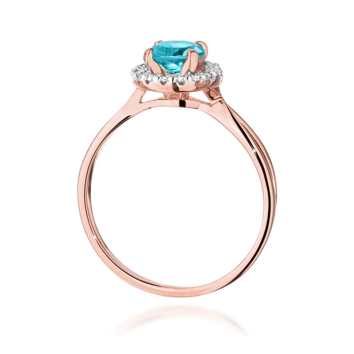 Pierścionek Topaz 0,80ct różowe złoto 4 Pierścionek Topaz 0,80ct różowe złoto - obrazek 3