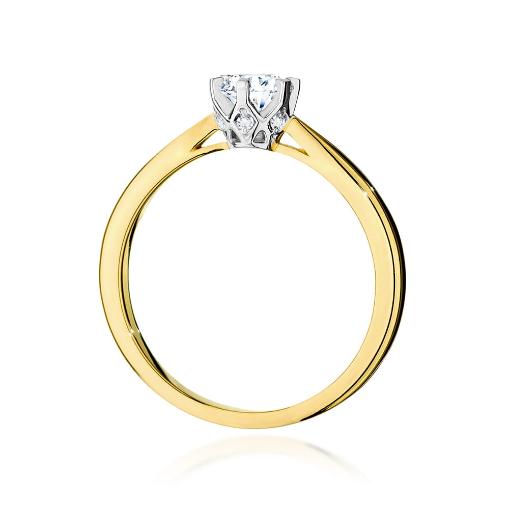 Pierścionek Diament 0,40ct żółte złoto 4 Pierścionek Diament 0,40ct żółte złoto - obrazek 3
