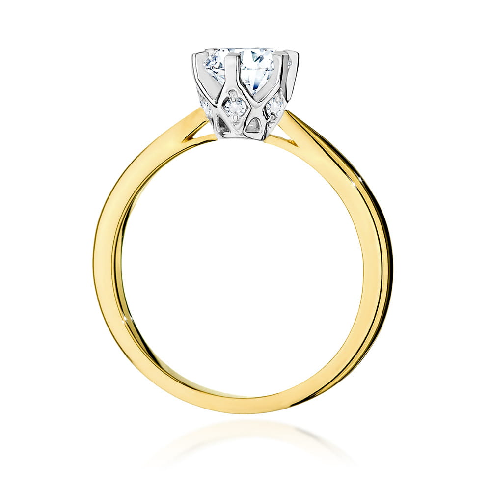 Pierścionek Diament 0,70ct żółte złoto 4 Pierścionek Diament 0,70ct żółte złoto - obrazek 3
