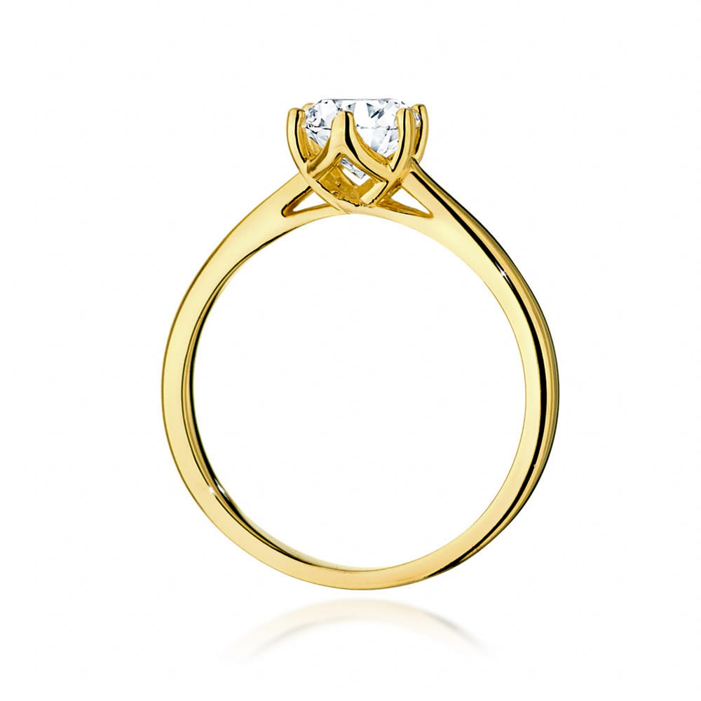 Pierścionek Diament 0,70ct żółte złoto 4 Pierścionek Diament 0,70ct żółte złoto - obrazek 3