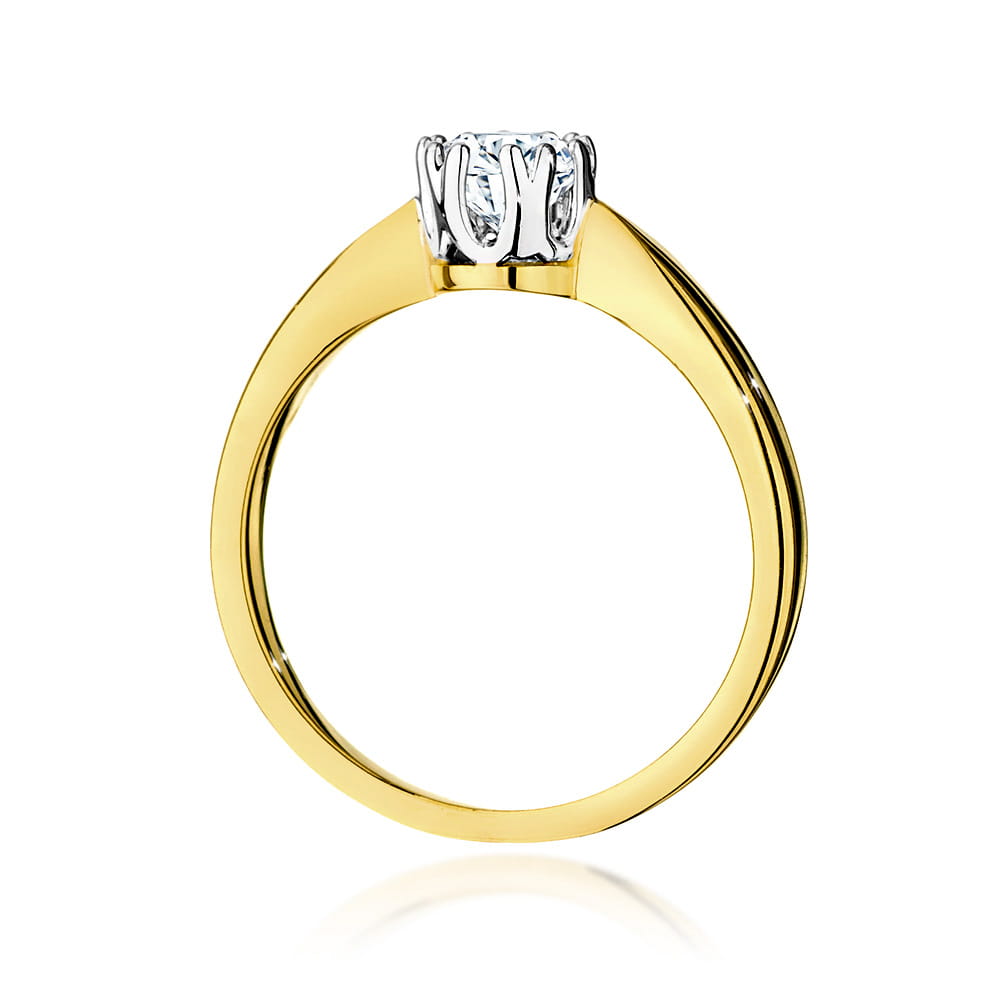 Pierścionek Diament 0,40ct żółte złoto 4 Pierścionek Diament 0,40ct żółte złoto - obrazek 3