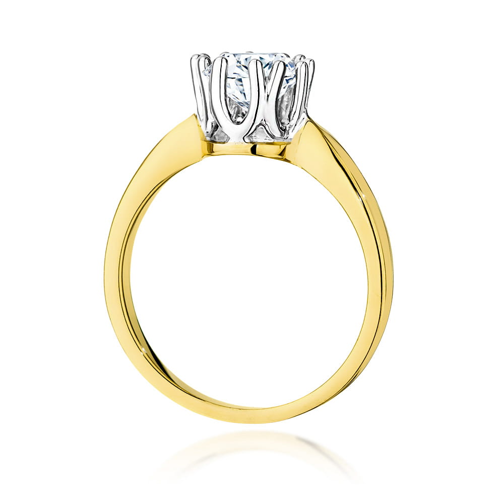 Pierścionek Diament 1,00ct żółte złoto 4 Pierścionek Diament 1,00ct żółte złoto - obrazek 3