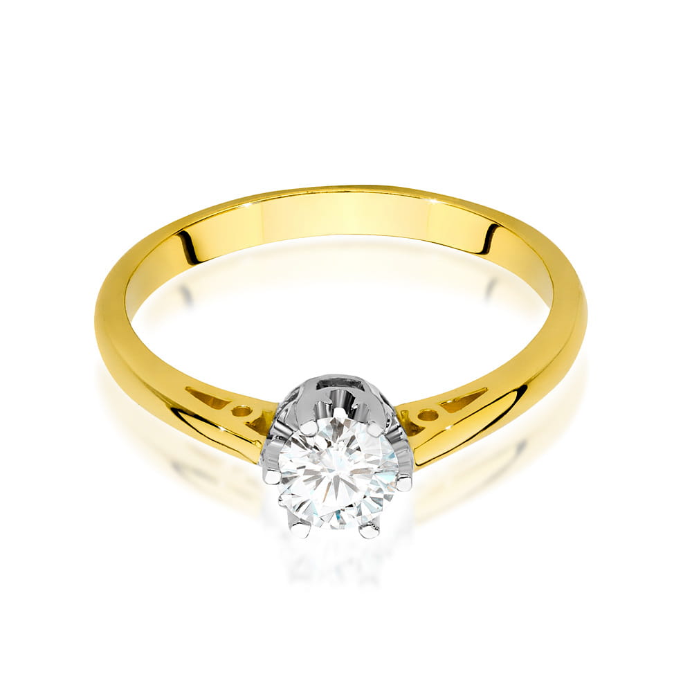 Pierścionek Diament 0,40ct żółte złoto 3 40ct żółte złoto Jubiler Kraków BigDIAMOND