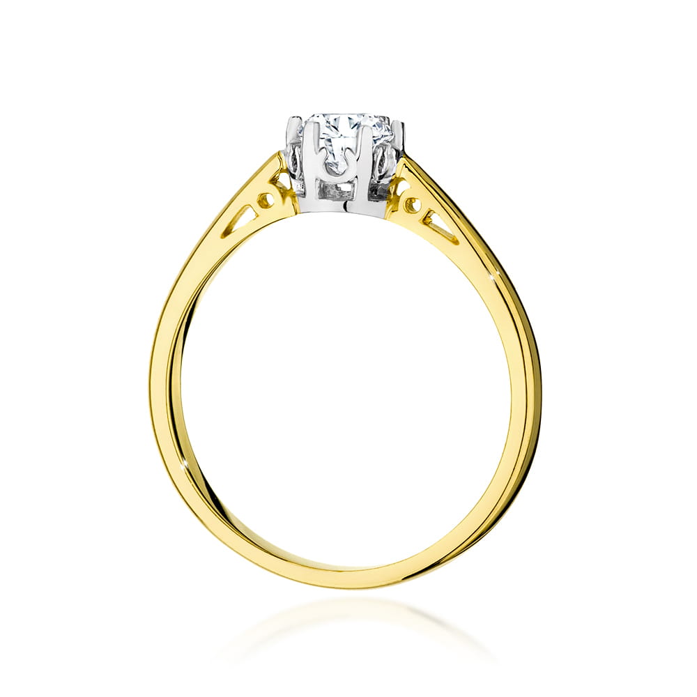 Pierścionek Diament 0,40ct żółte złoto 4 Pierścionek Diament 0,40ct żółte złoto - obrazek 3