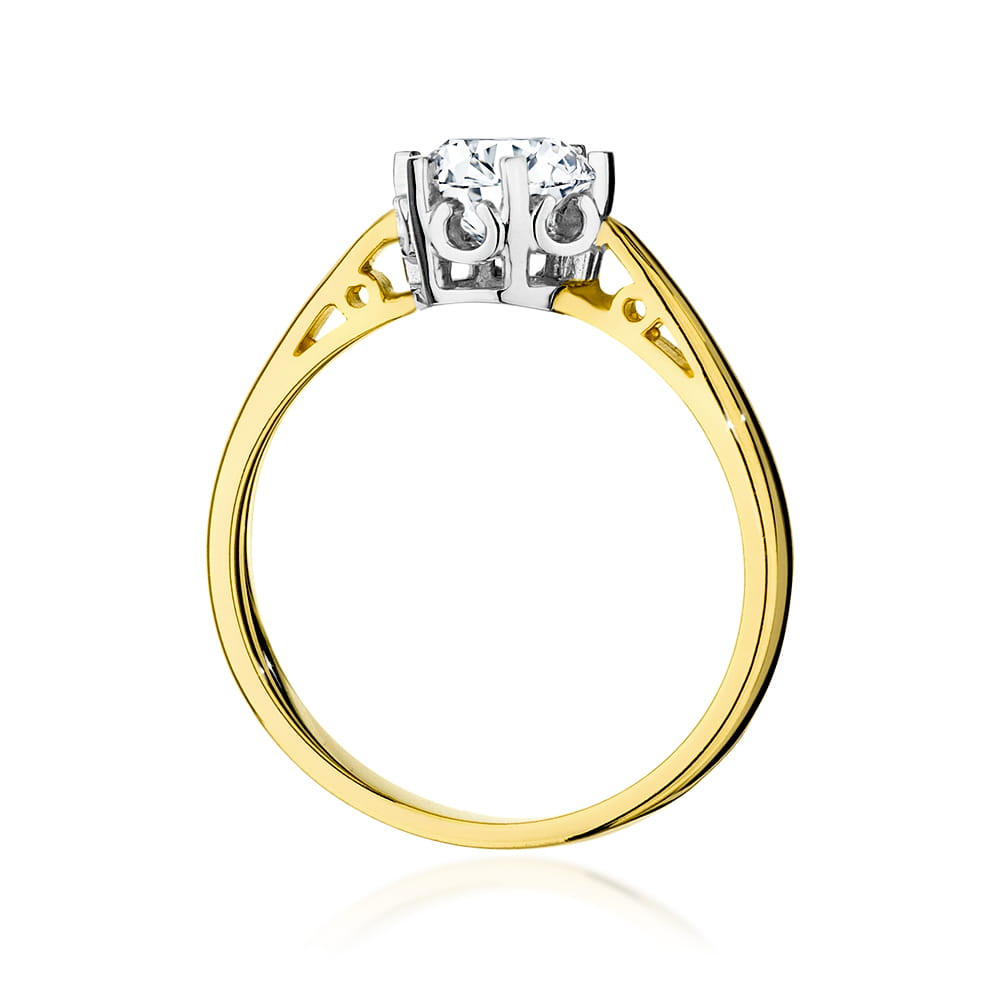 Pierścionek Diament 0,70ct żółte złoto 4 Pierścionek Diament 0,70ct żółte złoto - obrazek 3