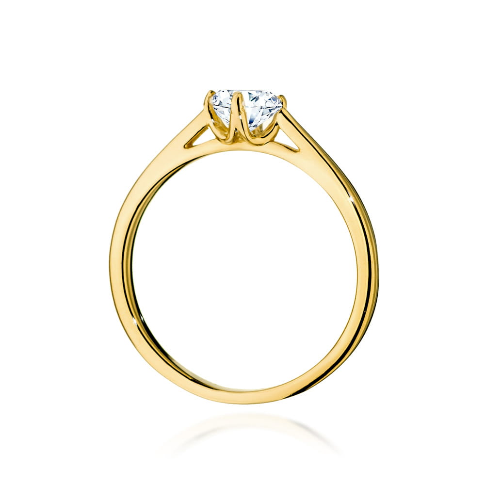 Pierścionek Diament 0,50ct żółte złoto 4 Pierścionek Diament 0,50ct żółte złoto - obrazek 3