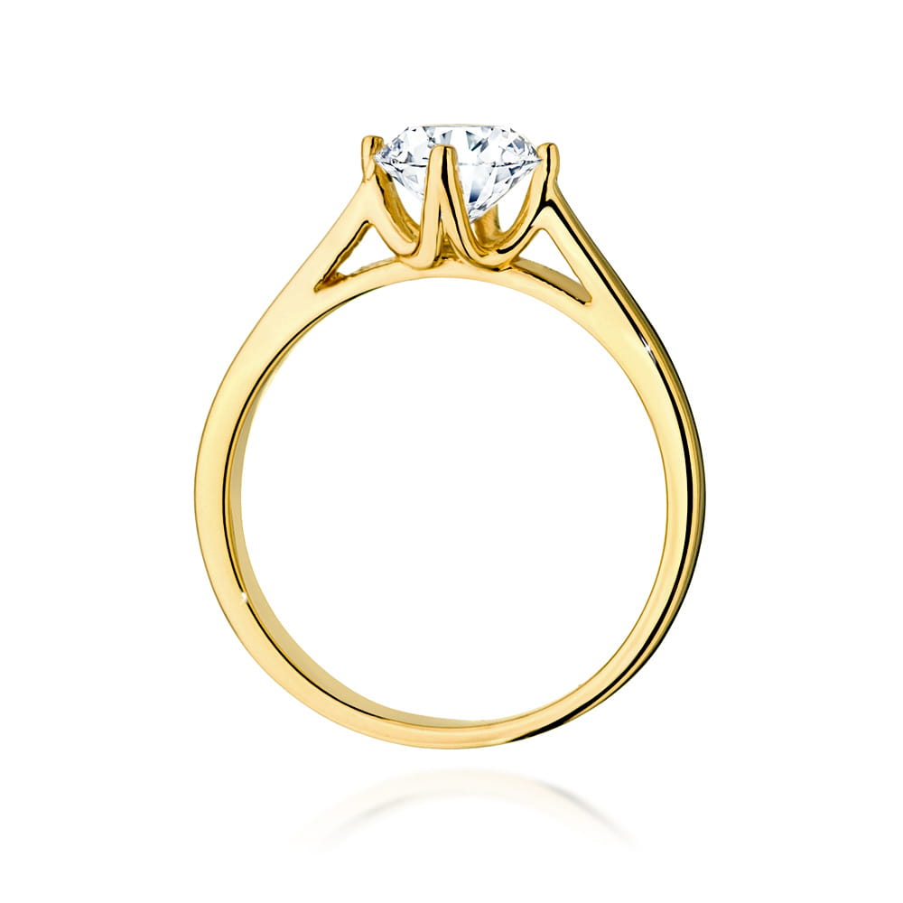 Pierścionek Diament 1,00ct żółte złoto 4 Pierścionek Diament 1,00ct żółte złoto - obrazek 3