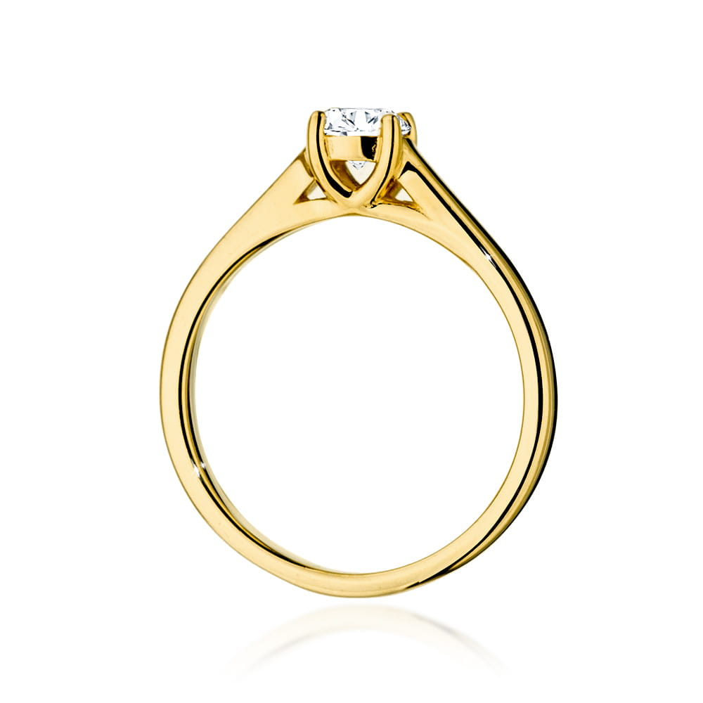 Pierścionek Diament 0,40ct żółte złoto 4 Pierścionek Diament 0,40ct żółte złoto - obrazek 3