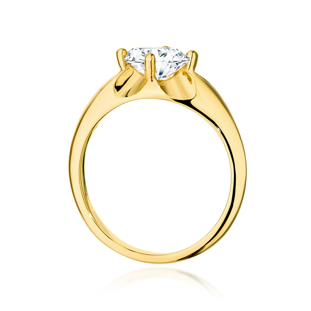 Pierścionek Diament 1,00ct żółte złoto 4 Pierścionek Diament 1,00ct żółte złoto - obrazek 3