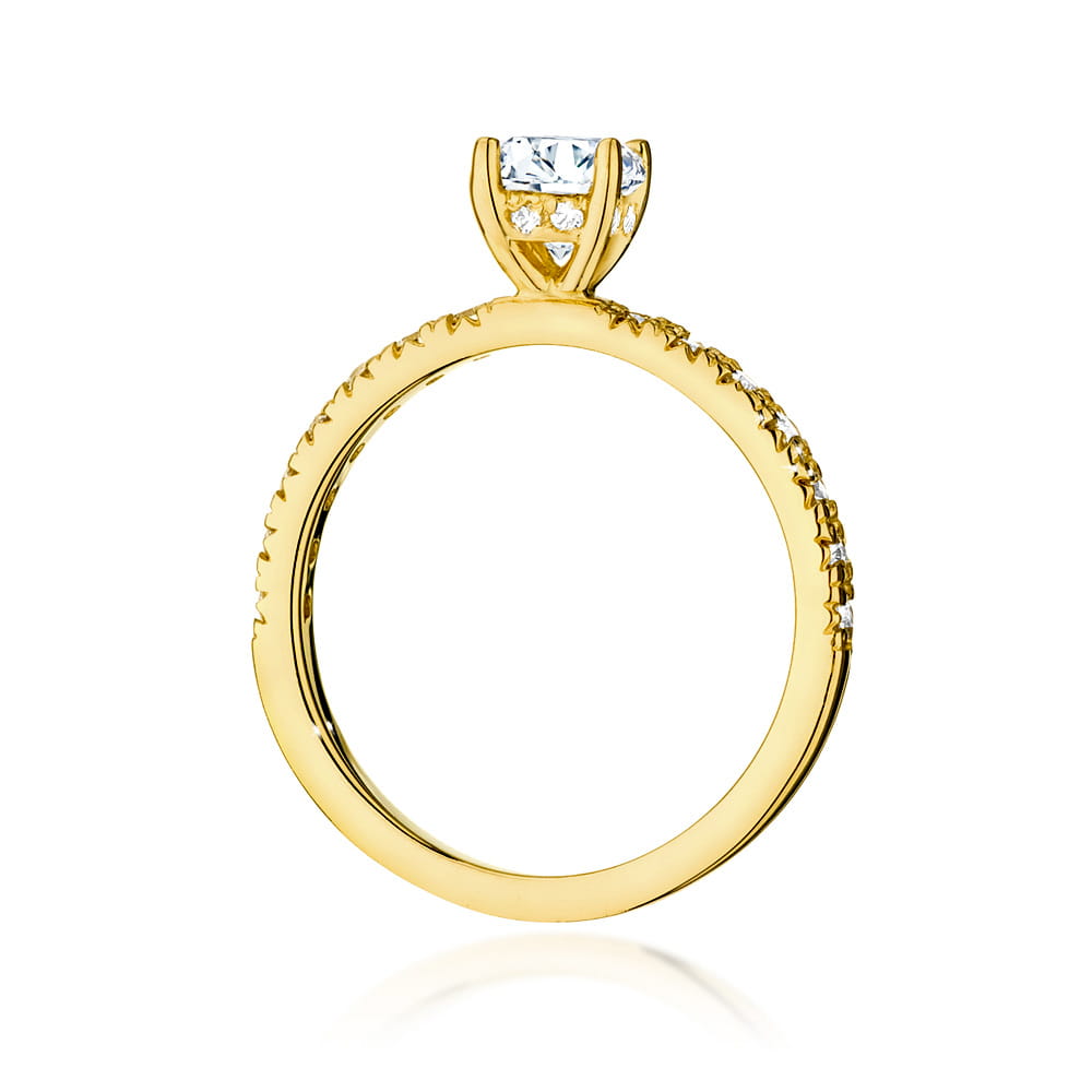 Pierścionek Diament 0,50ct żółte złoto 4 Pierścionek Diament 0,50ct żółte złoto - obrazek 3