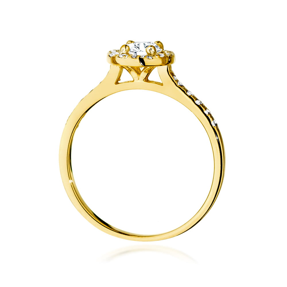 Pierścionek Diament 0,50ct żółte złoto 4 Pierścionek Diament 0,50ct żółte złoto - obrazek 3