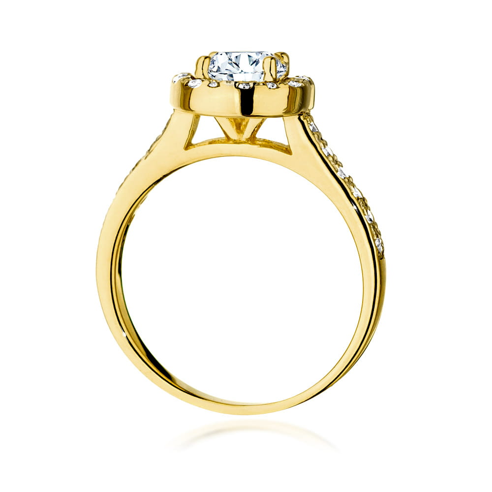 Pierścionek Diament 0,70ct żółte złoto 4 Pierścionek Diament 0,70ct żółte złoto - obrazek 3