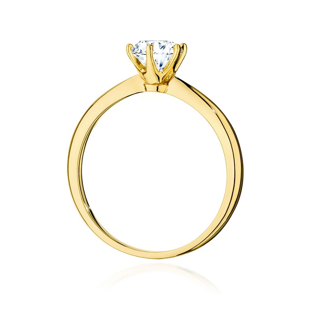Pierścionek Diament 0,70ct żółte złoto 4 Pierścionek Diament 0,70ct żółte złoto - obrazek 3