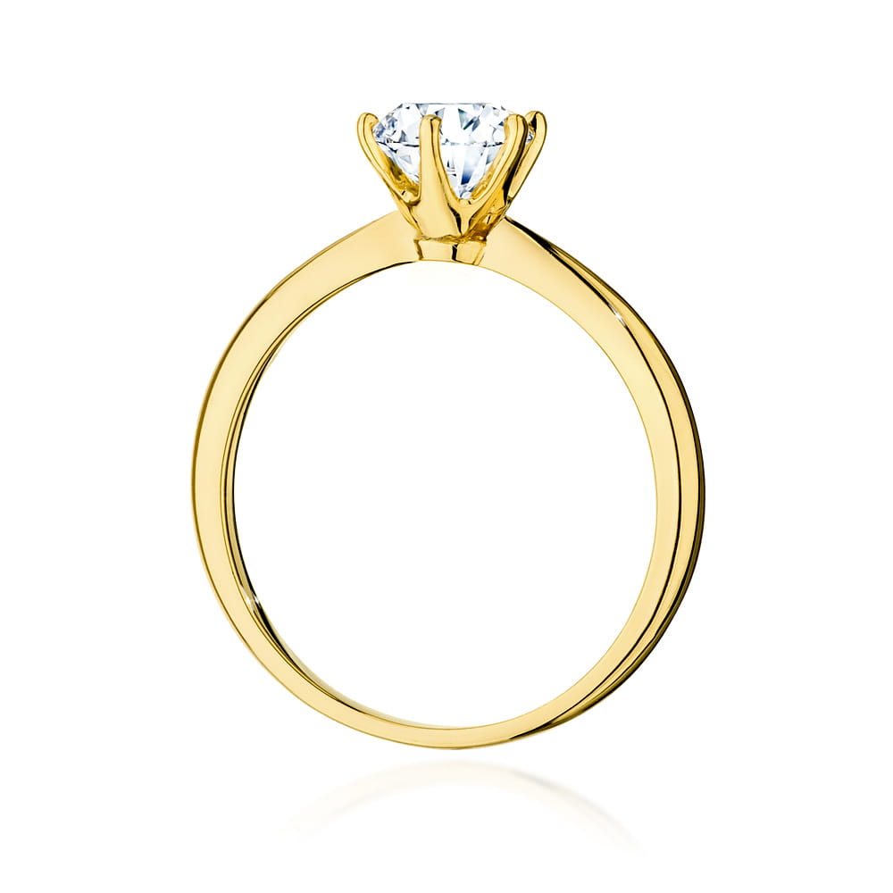 Pierścionek Diament 1,00ct żółte złoto 4 Pierścionek Diament 1,00ct żółte złoto - obrazek 3