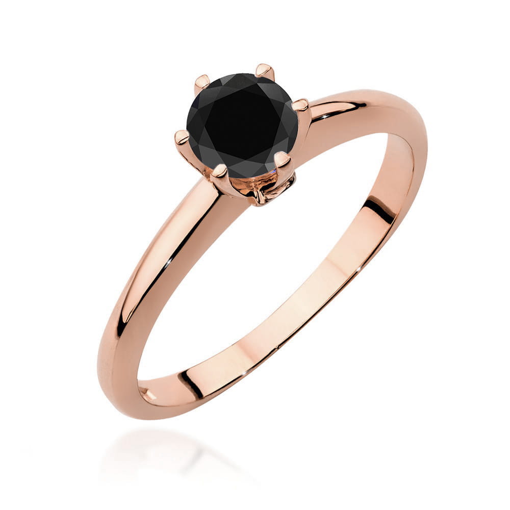 Pierścionek W557 Czarny Diament 0