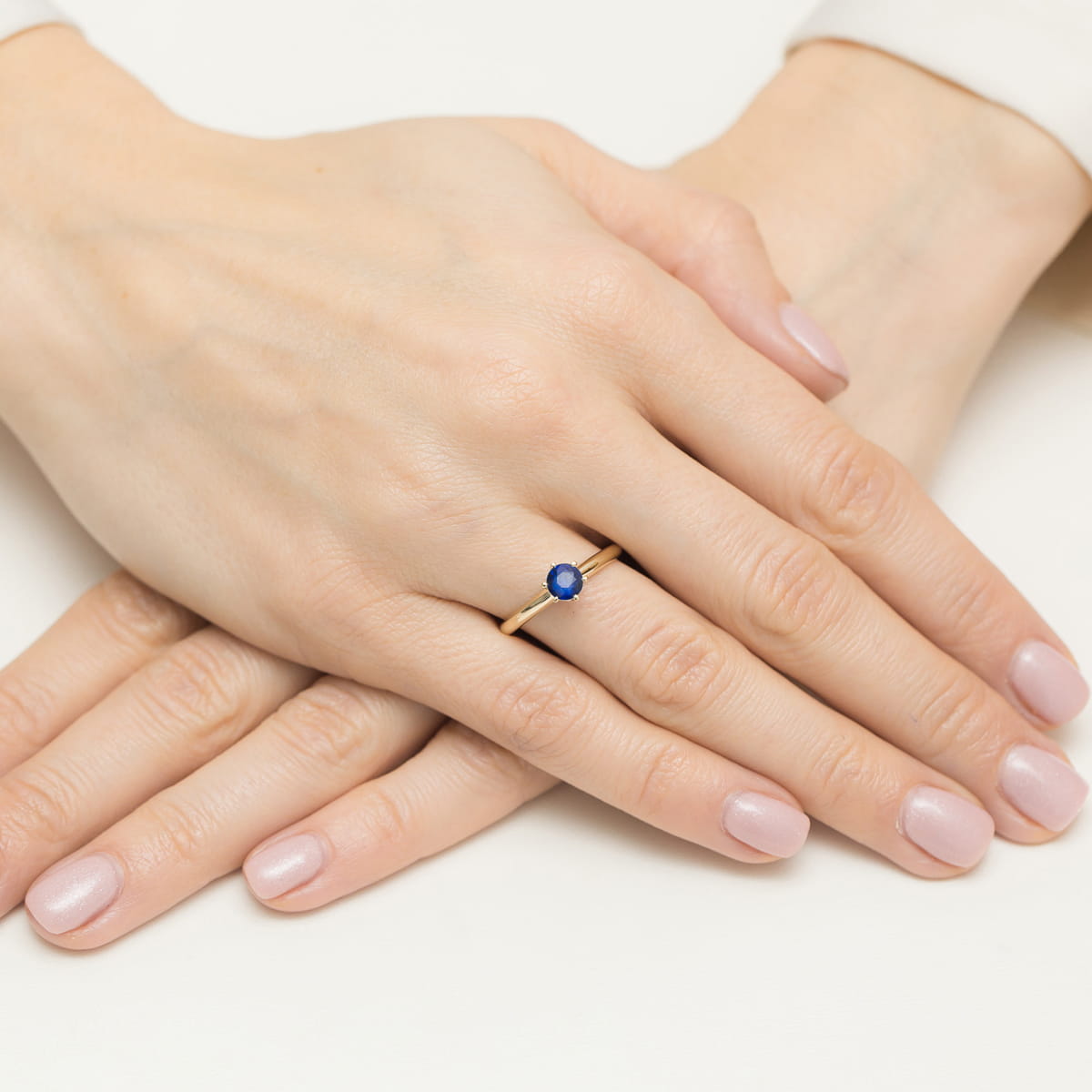 Pierścionek Szafir 0,50ct żółte złoto 5 Pierścionek Szafir 0,50ct żółte złoto - obrazek 4