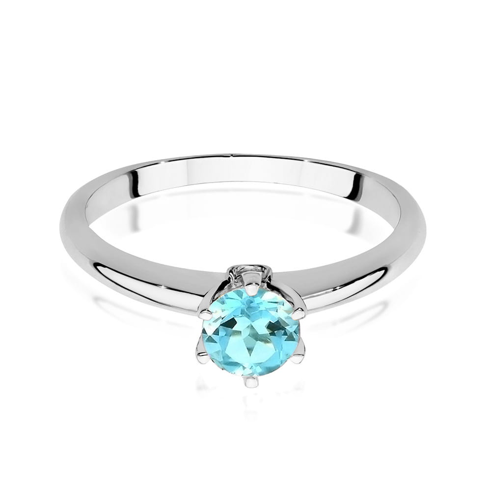 Pierścionek Topaz 0,50ct białe złoto 3 50ct białe złoto Jubiler Kraków BigDIAMOND