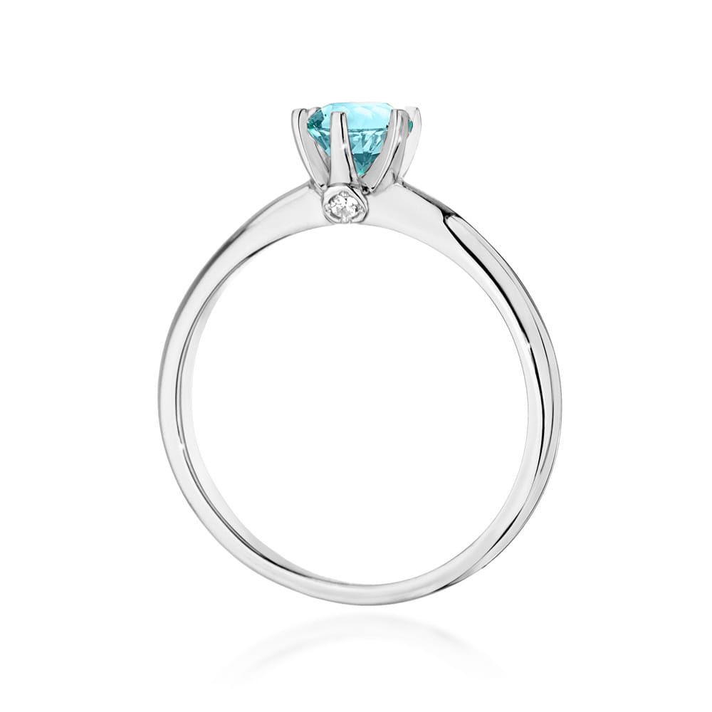 Pierścionek Topaz 0,50ct białe złoto 4 Pierścionek Topaz 0,50ct białe złoto - obrazek 3