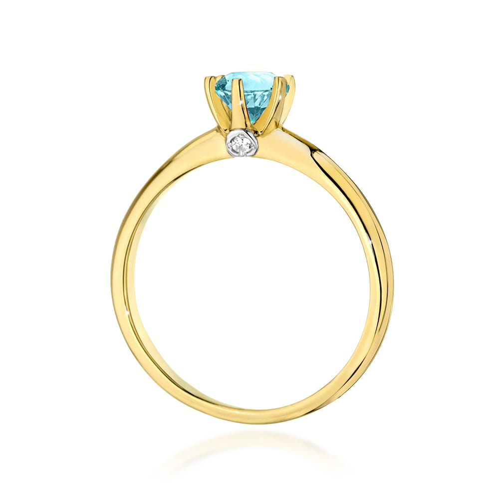 Pierścionek Topaz 0,50ct żółte złoto 4 Pierścionek Topaz 0,50ct żółte złoto - obrazek 3
