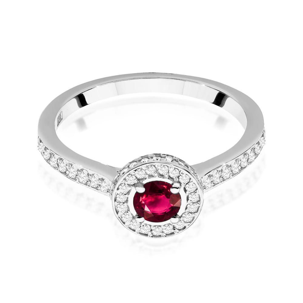 Pierścionek Rubin 0,35ct białe złoto 3 35ct białe złoto Jubiler Kraków BigDIAMOND