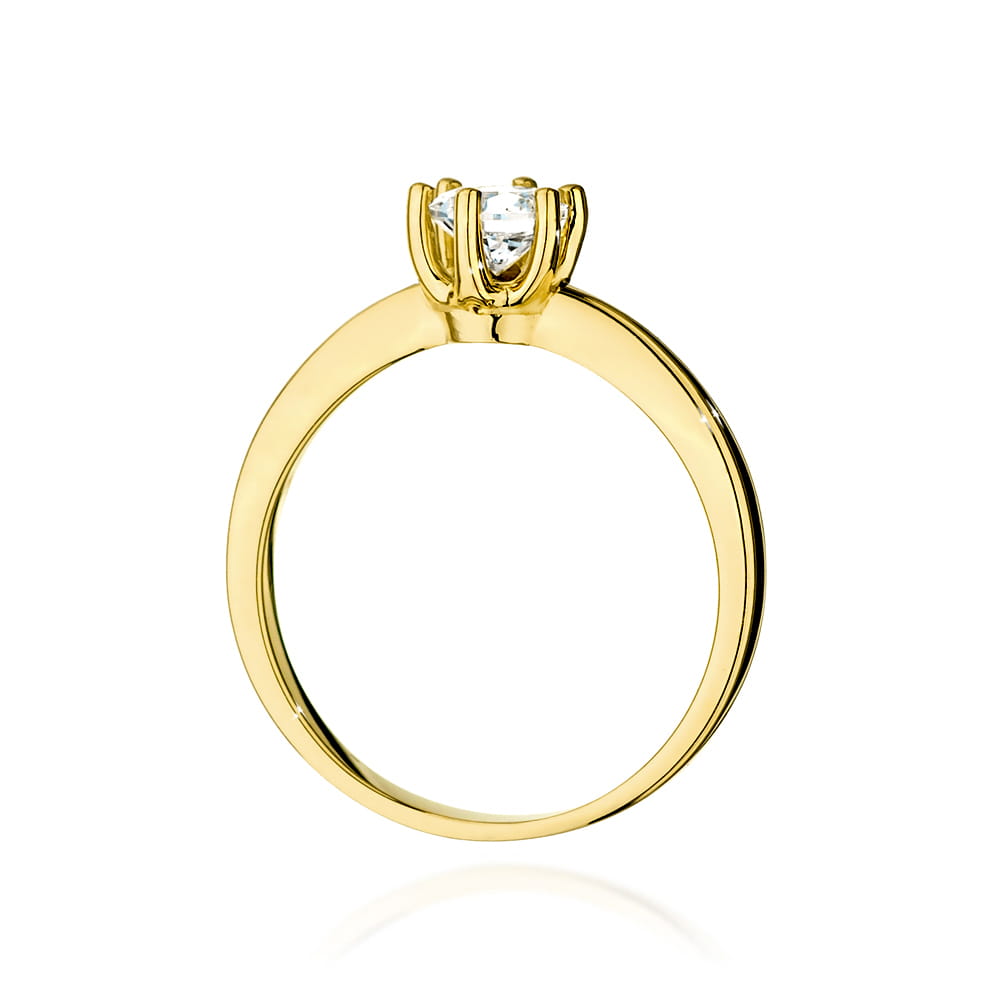 Pierścionek Diament 0,50ct żółte złoto 4 Pierścionek Diament 0,50ct żółte złoto - obrazek 3