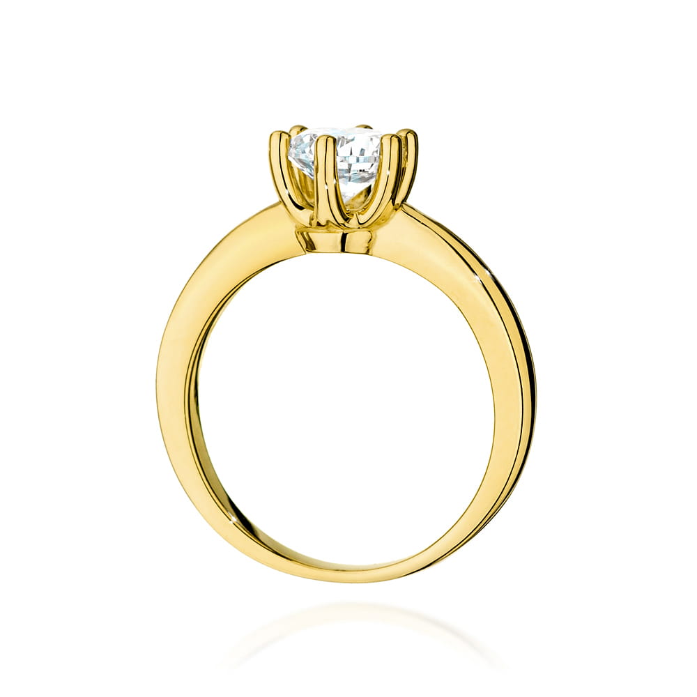 Pierścionek Diament 0,70ct żółte złoto 4 Pierścionek Diament 0,70ct żółte złoto - obrazek 3