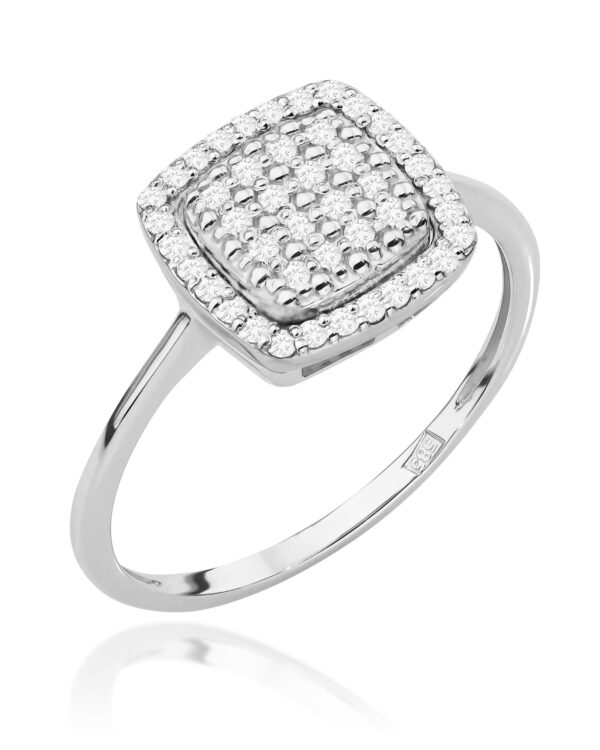 Pierścionek W568 z diamentami białe złoto Jubiler Kraków BigDIAMOND