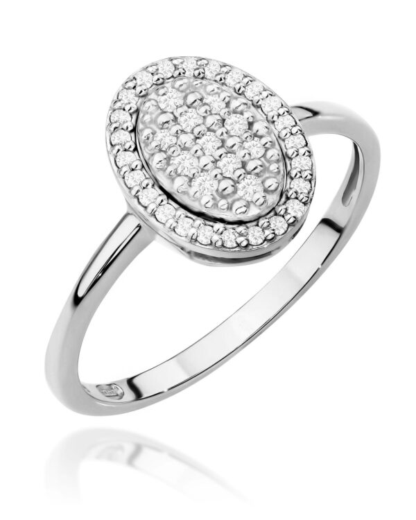 Pierścionek W570 z diamentami białe złoto Jubiler Kraków BigDIAMOND