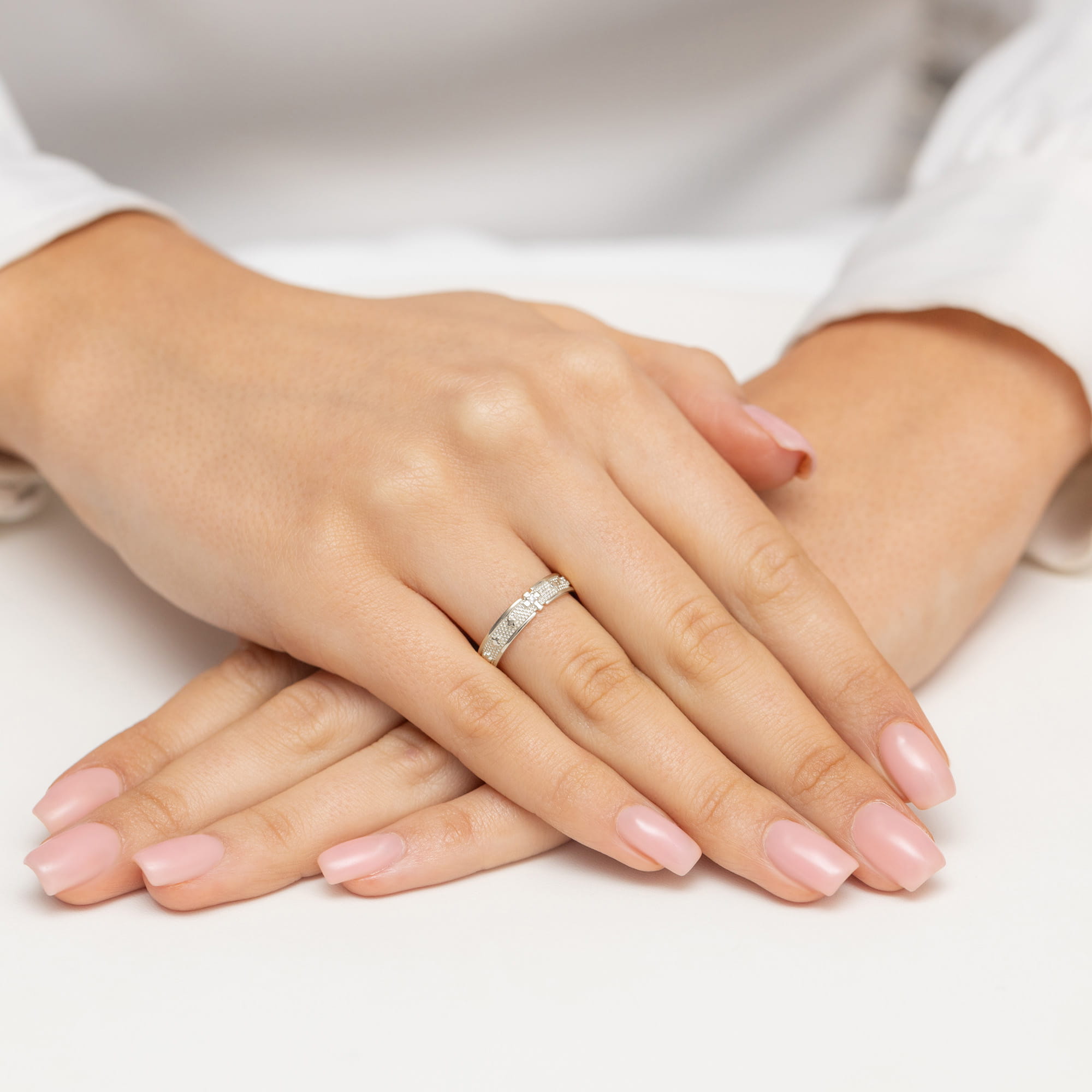 Pierścionek Diament 0,0086ct białe złoto 4 Pierścionek Diament 0,0086ct białe złoto - obrazek 3