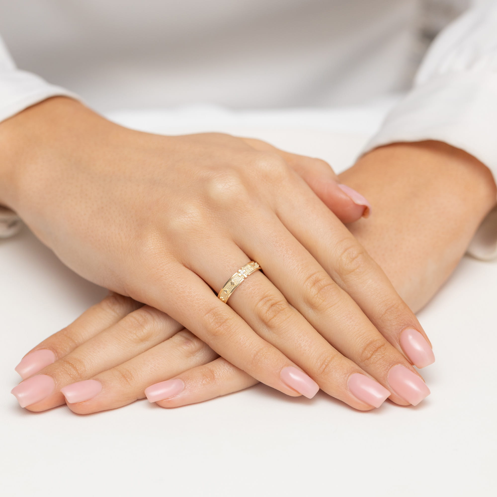 Pierścionek Diament 0,0086ct żółte złoto 4 Pierścionek Diament 0,0086ct żółte złoto - obrazek 3