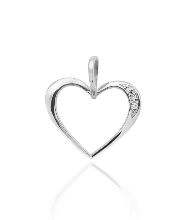 Zawieszka S001 z diamentami białe złoto Jubiler Kraków BigDIAMOND