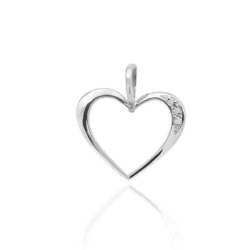 Zawieszka S001 z diamentami białe złoto Jubiler Kraków BigDIAMOND