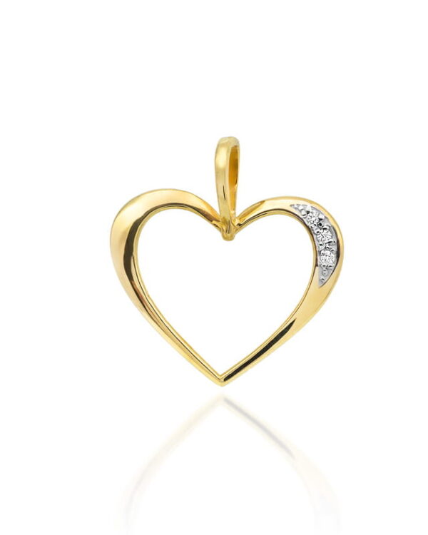 Zawieszka S001 z diamentami żółte złoto Jubiler Kraków BigDIAMOND