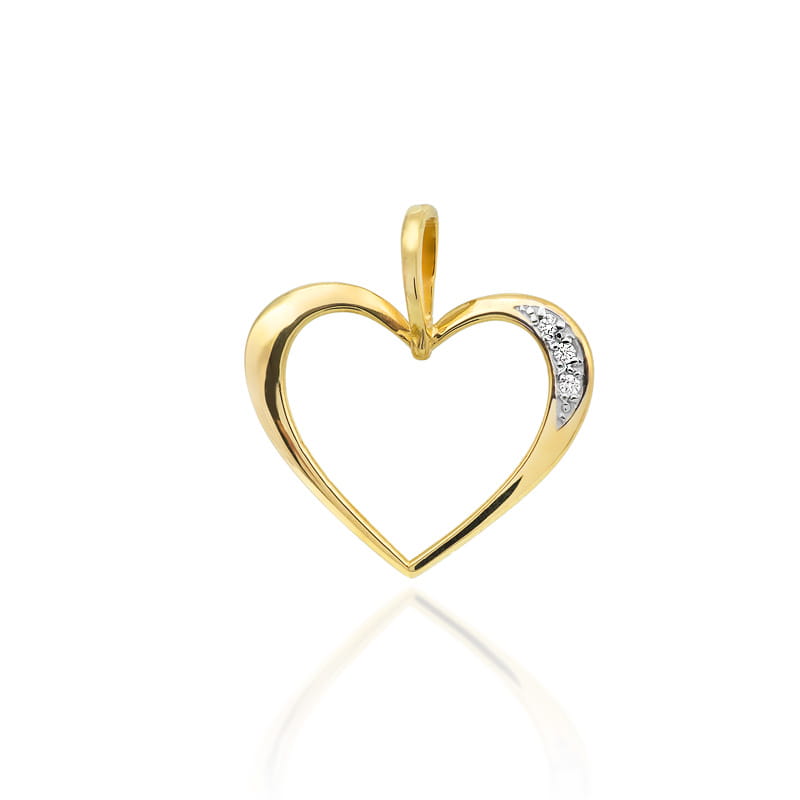 Zawieszka S001 z diamentami żółte złoto Jubiler Kraków BigDIAMOND