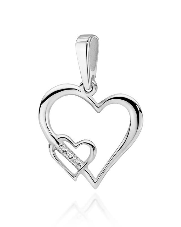 Zawieszka S002 z diamentami białe złoto Jubiler Kraków BigDIAMOND