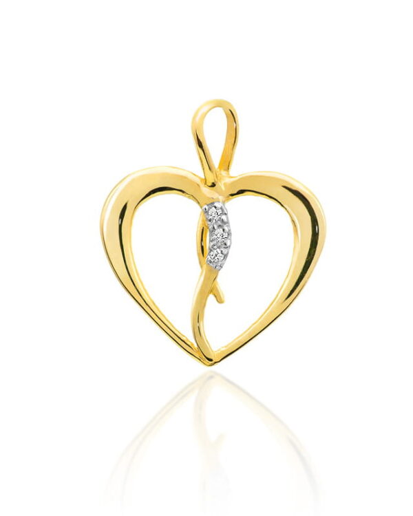 Zawieszka S004 z diamentami żółte złoto Jubiler Kraków BigDIAMOND