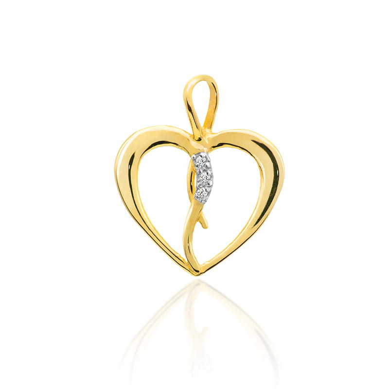 Zawieszka S004 z diamentami żółte złoto Jubiler Kraków BigDIAMOND