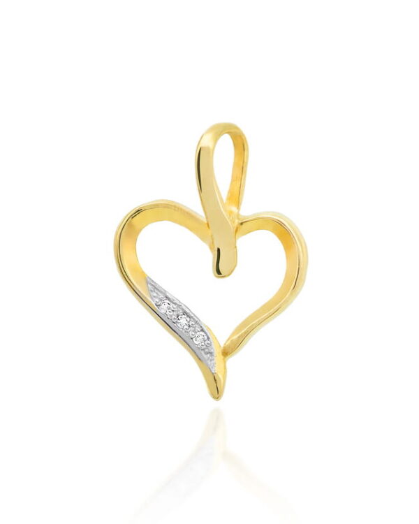 Zawieszka S006 z diamentami żółte złoto Jubiler Kraków BigDIAMOND