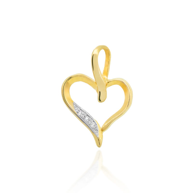 Zawieszka S006 z diamentami żółte złoto Jubiler Kraków BigDIAMOND