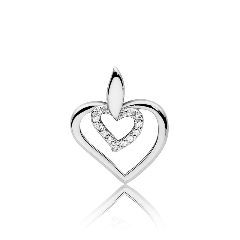 Zawieszka S016 z diamentami białe złoto Jubiler Kraków BigDIAMOND