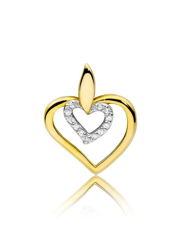 Zawieszka S016 z diamentami żółte złoto Jubiler Kraków BigDIAMOND