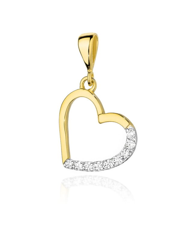 Zawieszka S018 z diamentami żółte złoto Jubiler Kraków BigDIAMOND