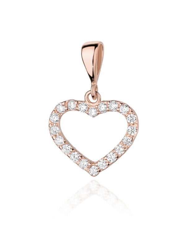 Zawieszka S019 z diamentami różowe złoto Jubiler Kraków BigDIAMOND