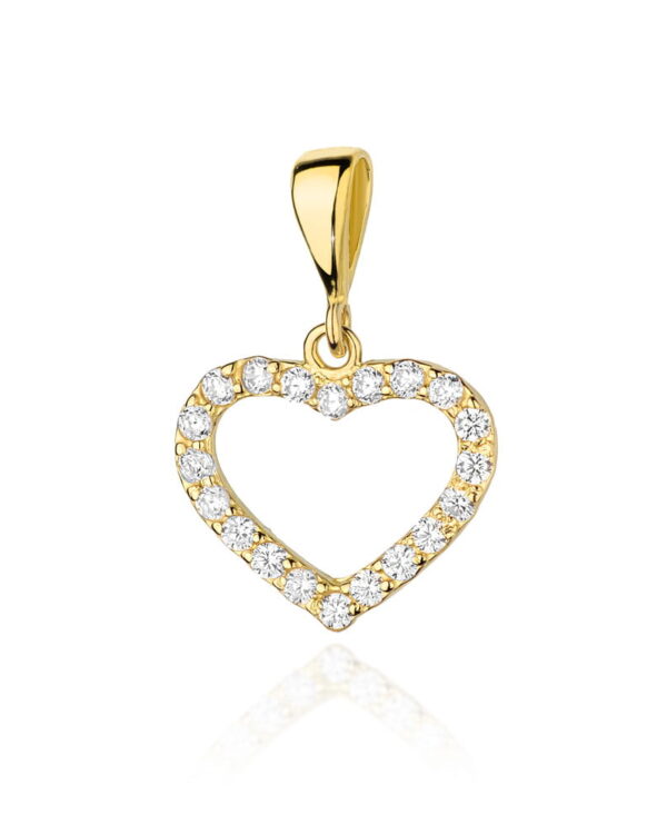 Zawieszka S019 z diamentami żółte złoto Jubiler Kraków BigDIAMOND