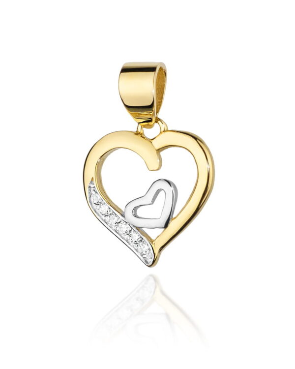 Zawieszka S024 z diamentami żółte złoto Jubiler Kraków BigDIAMOND