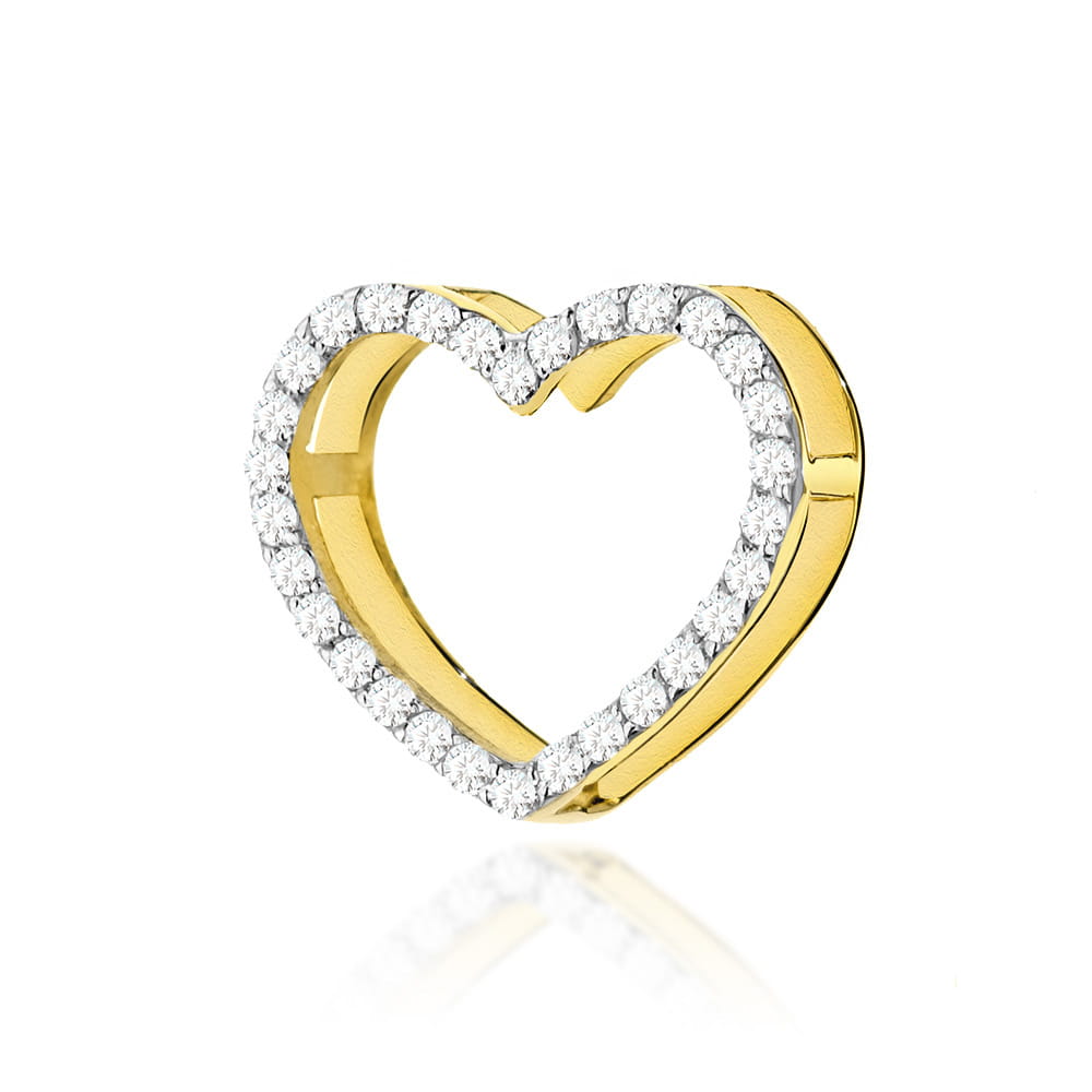 Zawieszka S027 z diamentami żółte złoto Jubiler Kraków BigDIAMOND